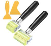 2 Pezzi Rullo di Pressione in Silicone, 30mm & 50mm Rullo di Pressione a Mano, Rullo di Pressione Resistente al Calore per Bordatrici e PVC, con 2 Raschietti