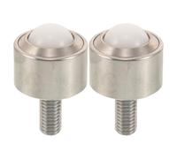 2 Pezzi Ruota a Sfera di Trasferimento Perno M8, Diametro 5/8 Pollice | Acciaio Legato e Nylon, Portata 110 Lb, Montaggio Rapido su Piastre Metalliche e Basi Macchina