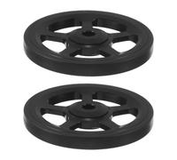 2 Pezzi Ruota per Bici Pieghevole in Lega di Alluminio 60mm Nera | Installazione Rapida, Struttura a Stella a Cinque Punte, per Forcella Anteriore di Bici Pieghevoli