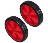 2 Pezzi Ruota per Compressore ad Aria in Gomma Plastica Rossa | Ricambio con Vite e Dado, Scorrimento Fluido e Portata Elevata, per Laboratori e Ambienti Esterni