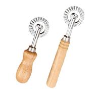 2 Pezzi Ruota Per Pasta, Rotella Tagliapasta in Acciaio Inossidabile con Lama Ondulata per Pasta, Ravioli, Sfoglia, Biscotti, Tagliapasta a Lama Singola per Cucina e Pasticceria