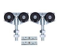 2 pezzi Ruota sospensione a rulli per porta scorrevole, accessorio per ferramenta di porte in vetro con design a doppia ruota per porte a scandola, porte scorrevoli interne e porte