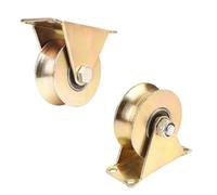 2 Pezzi Ruote con Scanalatura a U, Puleggia Carrucola per Edilizia, Puleggia di Sollevamento, Ruota Cancello Gola U per Stendibiancheria, Sistema di Puleggia, 200kg(30mm-2 Pezzi)