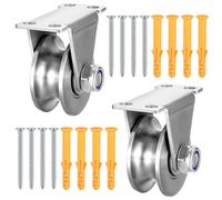 2 Pezzi Ruote con Scanalatura a U, U-Puleggia con Carrucola, Carrucole per Sollevamento, Pulegge di Rinvio per Funi, Pulegge per Corde, Sistema di Carrucole, Capacità di carico 200 kg