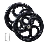 2 Pezzi Ruote Sedia a Rotelle, Ricambio 5/6/8 Pollici Ruota Anteriore, Pneumatici Solidi con Cuscinetti 8mm per Sedia a Rotelle Manuale(12cm/5in)