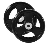 2 Pezzi Ruote Sedia a Rotelle, Ricambio 6 Pollici Ruota Anteriore, Pneumatici Solidi con Cuscinetti 12 mm per Rollator, Sedia a Rotelle Universale(Zwart)