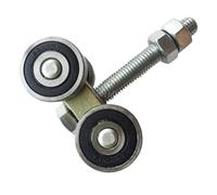 2 pezzi, ruote sospese for porte scorrevoli for impieghi gravosi, cuscinetti orbitali for binari industriali, puleggia sospesa da 300-400 kg, GF107
