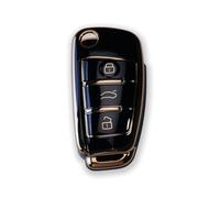 2 pezzi RUXYAXFOL Copertura chiave in TPU per Audi A1 A3 A4 A5 A6 B6 B7 C5 C6 Q2 Q3 Q5 Q7 R8 RS3 RS4 RS6 S3 S4 S6 TT Seat Exeo 3R Custodia chiave auto oro nero