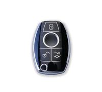 2 pezzi RUXYAXFOL TPU copertura chiave auto per Mercedes Benz S/R/G/E/C/B/A MG CLA CLK CLS GLA GLC GLE GLK SLK W203 W211 W212 X211 C118 Custodia chiave auto nero e argento