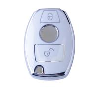 2 pezzi RUXYAXFOL TPU copertura chiave auto per Mercedes Benz W/V/S/R/E/C/B/A MG CLA CLS GLC GLE GLK W168 A180 C118 custodia chiave auto bianco argento
