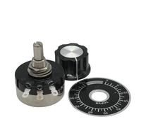 2 pezzi RV30YN20S B501 3W, 500 ohm Resistenza regolabile del potenziometro a pellicola di carbonio ad anello singolo + 2 pezzi manopola A03 + 2 pezzi quadranti