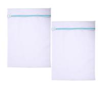 2 Pezzi Sacchetti Lavatrice Biancheria, Protegge Indumenti Delicati Come Camicie, Maglioni, Cappotti e Pantaloni, Rete per Lavatrice 90 x 110 cm, Sacco Portabiancheria Riutilizzabile con Cerniera
