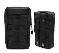 2 Pezzi Sacchetti Tattici, 20x11x5cm Piccolo Molle Sacchetti Marsupio Impermeabile Tattico Molle Pouche Multifunzionale Cintura Pouch Utility Pouch per Escursionismo, Campeggio, Ciclismo