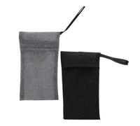 2 Pezzi Sacchetto per Saponetta in Nailon Nero, e Esfoliante | Bagno e Lavaggio Capi, Rete Esfoliante Semplice, Facile da Pulire, per Saponetta in Barre