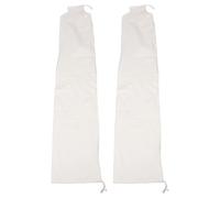 2 Pezzi Sacco Raccoglitore per Mulino Cereali, Cotone Bianco a Collo | Forma Cilindrica a Bottiglia, Cordino di Chiusura, per Bocca di Scarico e Ridurre Pulizia