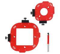 2 Pezzi Sagome per Router a Raggio D'angolo R10-R50 per Router, 4 in 1 Dima Rapida a Raggio di Router, Sagoma per Router con Fresa a Fessura per la Lavorazione del Legno DIY