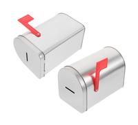 2 pezzi Salvadanaio in latta per la posta Contenitore per caramelle di Natale