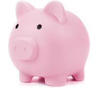 2 pezzi salvadanaio per bambini Mini simpatico cartone animato maiale per conservare monete, contanti ecc. (rosa, blu)