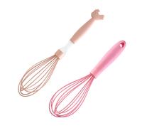 2 pezzi sbattitore manuale per uova, spatola in silicone