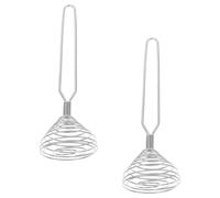 2 pezzi sbattitori a spirale in acciaio inossidabile per uova