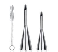 2 Pezzi Sbuffo Ugelli, Beccuccio Crema, Bocchetta Farcire, Ugello Pasticcera, Torta Tubazioni in Acciaio Inossidabile, Beccuccio per Il Ripieno di Bignè con Marmellata di Burro