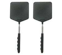 2 Pezzi Scacciamosche con Manico Lungo, Controllo dei Parassiti Manuale Scacciamosche,Colorato e Vivace, Paletta Mosche per Carichi Pesanti