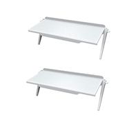 2 Pezzi Scaffale TV Schermo Organizer, Mensole porta decoder, Pieghevole Staffa Router, Per Computer TV a Schermo Piatto(Bianco)