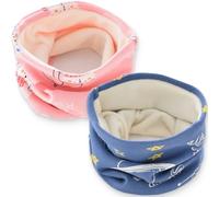2 Pezzi Scaldacollo per Bambini Ragazzi in Cotone Sciarpa Tubolare Multiuso Ghetta per il Collo Termiche, Autunno Inverno Fazzoletto da Collo Antivento, 2 Stili