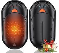 2 Pezzi Scaldamani Elettrico 6000 mAh,OUTJUT Scaldamani Ricaricabile Portatile con 3 Livelli di Riscaldamento Fino a 55 ℃ Scaldamani USB a Ricarica Rapida per Caccia, Golf, Campeggio, Tenere al caldo