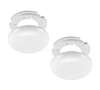 2 pezzi scatola di derivazione a soffitto bianco Ø 13 cm - Pannello piatto a soffitto e copertura del cavo 1,5 cm da parete a baldacchino scatola di distribuzione per collegamento lampada, cavo di