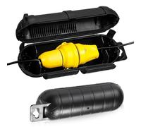 2 Pezzi Scatola di Protezione Stagnas Elettrica da Esterno, IP44 Scatola di Gestione per Nascondere I Cavi Sciolti Scatolas Protettiva per il Cavo di Connessione 23 x 7,5 x 7 cm