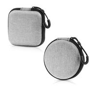 2 Pezzi Scatola per Cuffie Custodia per Mini Cuffie Custodia per Auricolari Portatile Disco Rigido Scatola di Protezione per Dispositivi Elettronici da Viaggio in EVA (Rotonda + Quadrata)