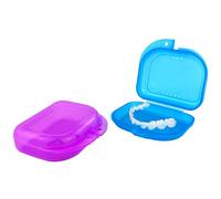 2 Pezzi Scatola per Parentesi Graffe Porta Apparecchio Denti Scatola di Ritegno Porta Dentiera Dental Box Portaprotesi in Plastica Custodie Ortodontiche Custodia Apparecchio Denti