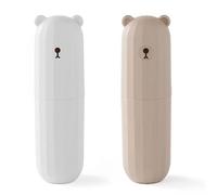 2 Pezzi Scatola Per Spazzolino Da Denti, Secchio Per Spazzolino Da Denti Semplice Cartone Animato, Scatola Per Spazzolino Da Denti, Viaggio E Campeggio