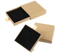 2 Pezzi Scatola Regalo per Gioielli Bracciale Scatole Cartone Regalo Collana Quadrata Orecchini Scatola Regalo per Bracciale Scatola Portaoggetti in Carta Kraft