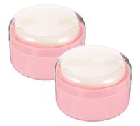 2 pezzi scatole per borotalco con spugnetta, dispenser polvere, rosa