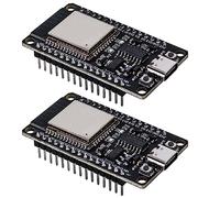 2 pezzi Scheda di sviluppo ESP32 NodeMCU Modulo: ESP32 tipo C NodeMCU Scheda di sviluppo, ESP-WROOM-32, WiFi Dual-Mode 2,4 GHz + Bluetooth Dual Core Microcontrollore integrato, Chip CH340C