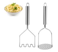 2 pezzi Schiacciapatate in acciaio inossidabile Passapatate Gadget da Cucina Manuale Pressa Pestelli per Patate per Verdure e Frutta