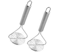 2 Pezzi Schiacciapatate in Acciaio Inox e Pappa senza Grumi | Strumento Portatile, Uso Domestico e Pappe, Adatto a Uova Sode e Carote