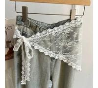 2 pezzi Sciarpa regolabile in vita con volant in pizzo jacquard ramificato, scialle triangolare multifunzionale a strati, velo mantiglia in pizzo trasparente minimalista ed elegante, velo da sposa in 