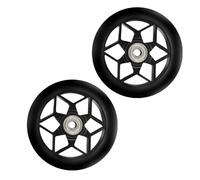 2 Pezzi Scooter Ruot 110 mm, Ruote di Ricambio per Scooter con Cuscinetti a Sfera ABEC-9, per la Maggior Parte Degli Scooter, Monopattino Freestyle, Stunt Scooter (Nero)