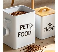 2 Pezzi Secchio Porta Crocchette Grande Capacità Contenitore da Cucina Multiuso