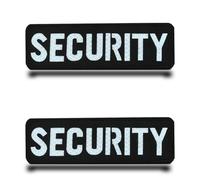 2 Pezzi SECURITY Riflessi Infrarossi Patch Militare Divertente Ricamato Badge Gancio & Loop Tattico Patch Appliques per Abbigliamento Borse Zaini Gilet Dog Harness Abbigliamento Esterno Giacca Jeans