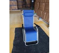 2 PEZZI SEDIA SDRAIO MULTIPOSIZIONE 90x66x110 cm BLU PIEGHEVOLE REGOLABILE