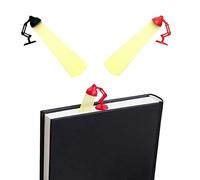 2 Pezzi Segnalibri 3D, Mini Segnalibri Lettura, Segnalibri Creativi per Lampade da Scrivania, Adatti per Registrare i Progressi Della Lettura(Rosso,Nero)