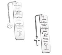 2 Pezzi Segnalibro cristiano regalo,Segnalibri in metallo,segnalibri ispiratori,segnalibri biblici,per il battesimo,Regalo di compleanno per la laurea