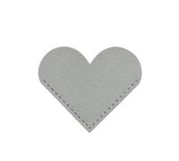 2 pezzi Segnalibro in PU Pelle Cuore Mini-portatile Cartella Porta Pagine Angolo Copertura Protettiva Forniture Scolastiche per gli amanti dei libri(Grey 2PCS)