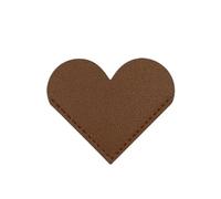 2 pezzi Segnalibro in PU Pelle Cuore Mini-portatile Cartella Porta Pagine Angolo Copertura Protettiva Forniture Scolastiche per gli amanti dei libri(Coffe 2pcs)