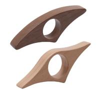 2 Pezzi Segnalibro per Pollice In Legno Porta Pagine Libro da 22mm Porta Pagina Con Anello per Pollice Segnalibro per Pagina Gadget per La Lettura, Regalo per Gli Amanti dei Libri, Vermi E Insegnanti