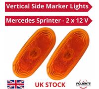 2 Pezzi Segnapasso Laterale Arancione Led Impermeabile 12V per Mercedes Sprinter